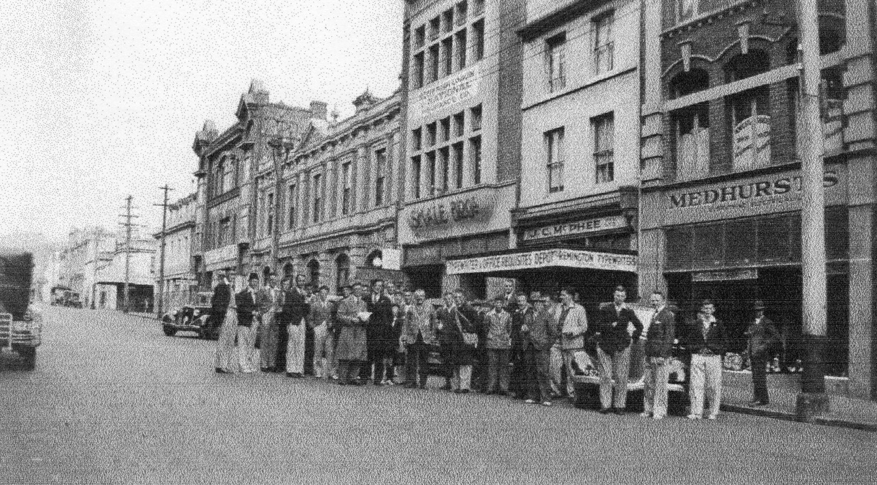 1935 outside Medhursts Hobart
