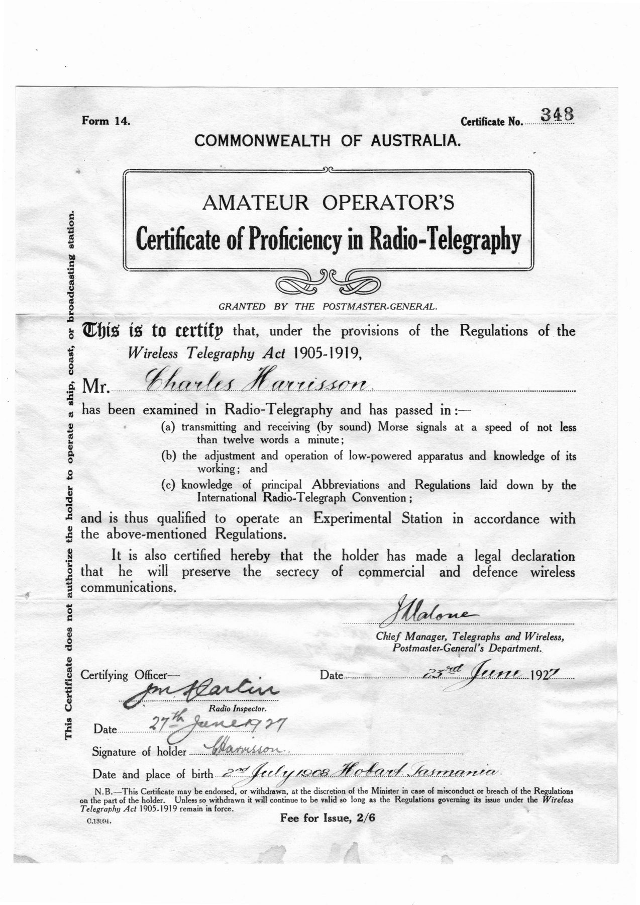 AOCP 1927