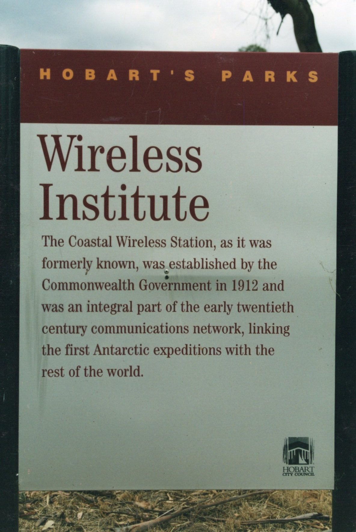 Hobart Park sign 1