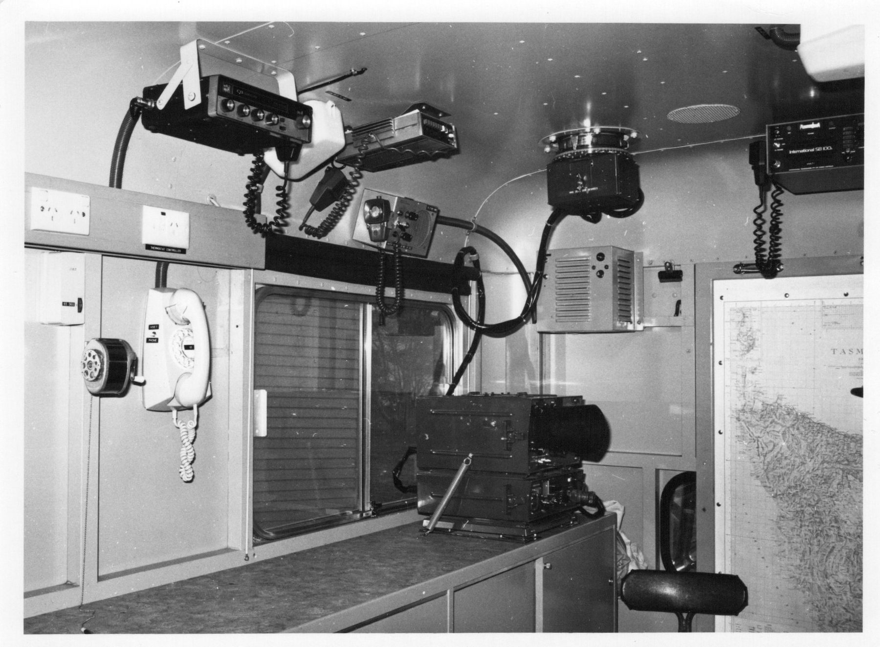 Inside monitoring truck