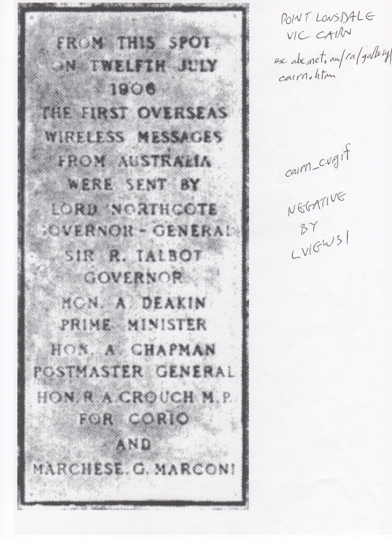 Pt Lonsdale Cairn