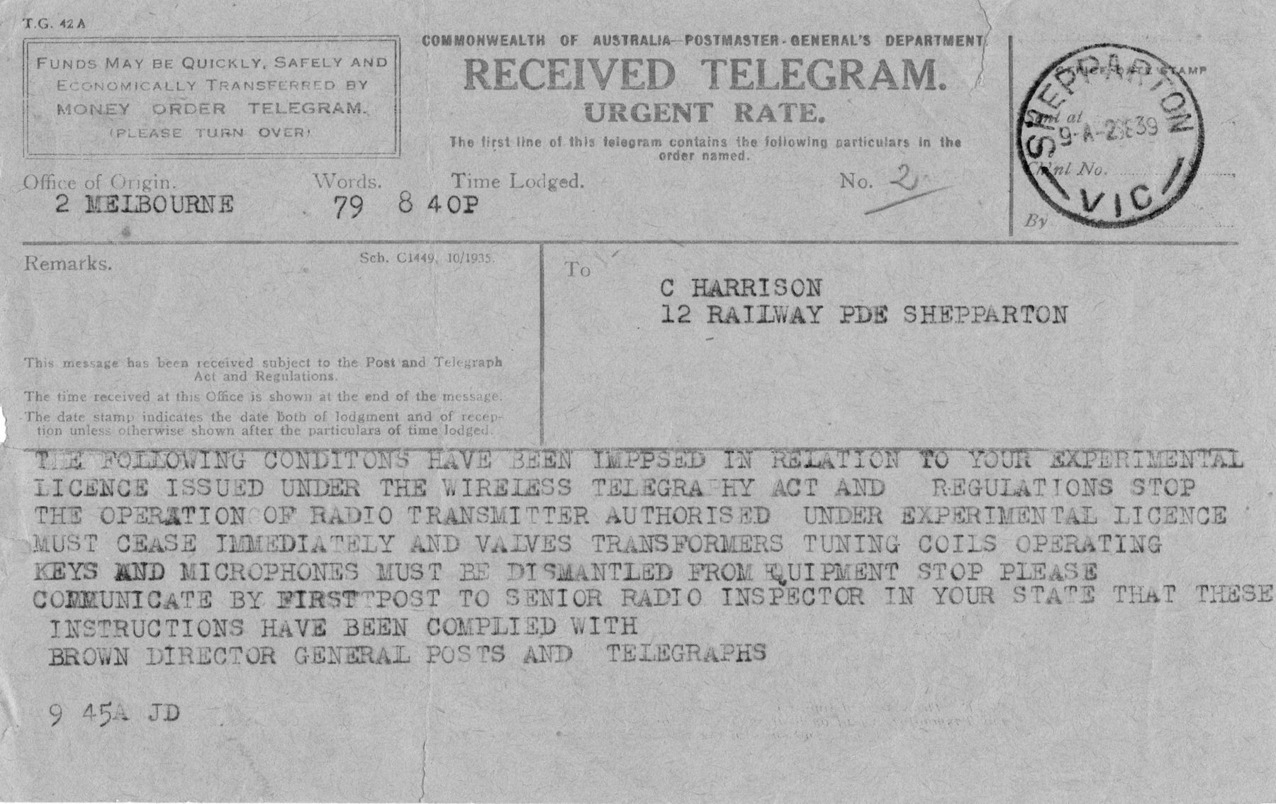 Stop operation 1939