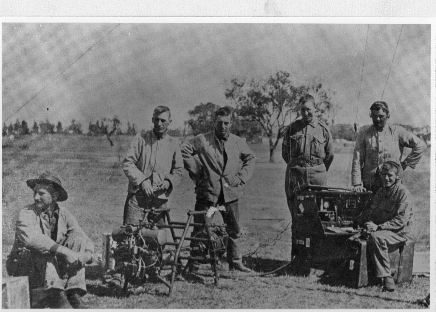 Troops undergoing wireless telegraphy training 1916