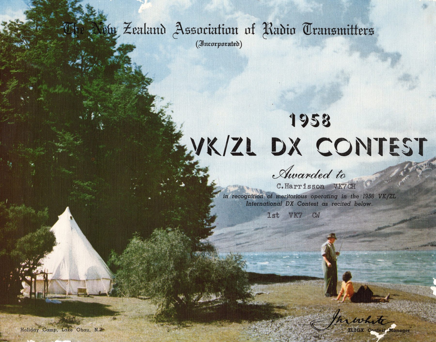 VK ZL dx contest 1958